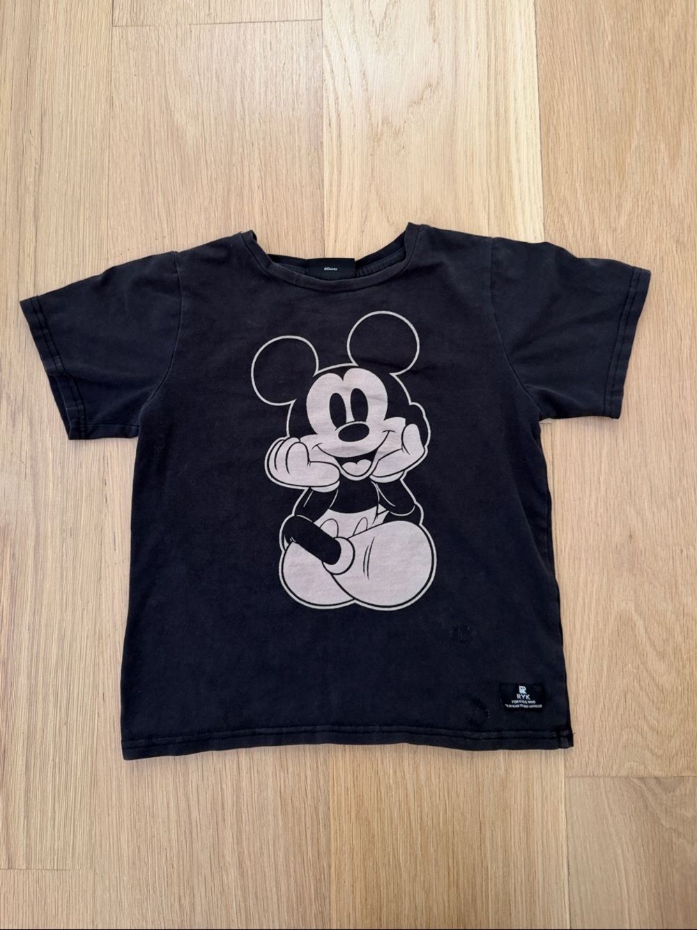 Black Mickey Mouse Rock Your Kid Graphic Kids T‑Shirt Size 5T